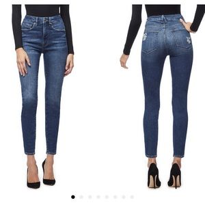 GOOD AMERICAN high waist ankle skinny jeans